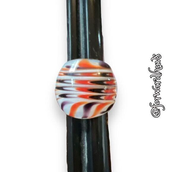 Hand-Blown Artisanal Glass Ring - Size 8.25 - Picture 7 of 14